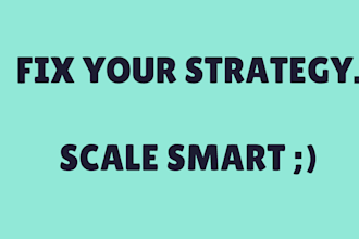 clean up your strategy and give you a real plan to scale
