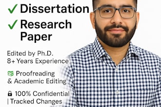 proofread and edit your thesis, dissertation, or research paper