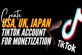 create fresh tiktok USA, UK account for monetization