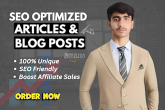 write amazon affiliate articles and surfer SEO blogs for you