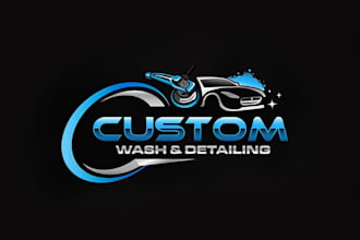 create custom auto detailing, auto repair, and automotive logo design