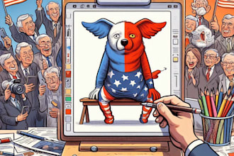 make a political cartoon or editorial cartoon