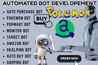 develop auto purchase bot auto buying popmart bot pokemon bot