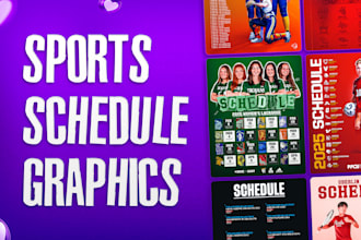 design pro sports schedule graphics for all leagues and events