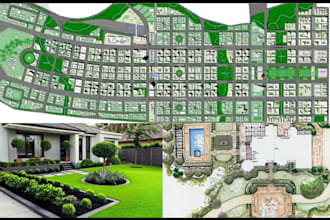 create landscape 2d 3d rendering animation , site plan ,master plan