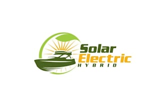 design wonderful solar hybrid electric motor logo