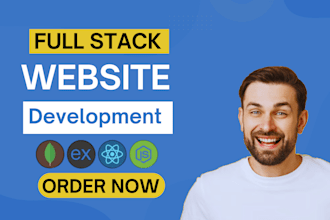 do full stack website development as a full stack developer mern stack developer