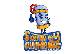 design high resolution south by plumbing logo