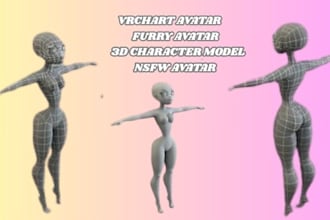 do custom 3d character model furry avatar sfw nsfw avatar vrchat avatar