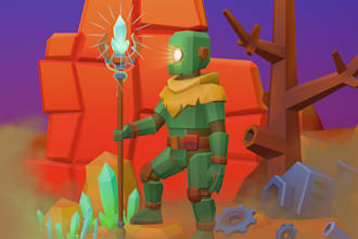 create stylized 3d game characters and props in low poly