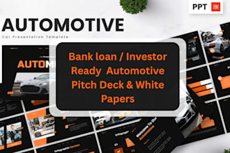 automotive investor ready slide deck ev startup investor ready bank loan deck