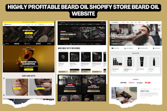 build beard oil shopify store hair barber website barber shop beard oil website