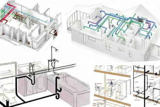 mep electrical drawing plumbing system hvac design bim 3d building modelling
