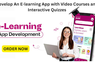 develop elearning app with video course and interactive quiz