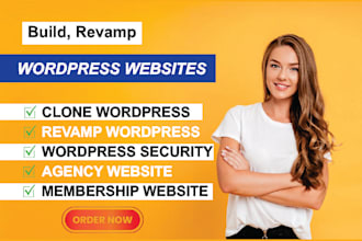 clone wordpress website revamp wordpress agency website membership website