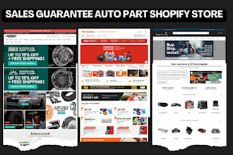 design auto part shopify store automotive car dealership auto detailing website