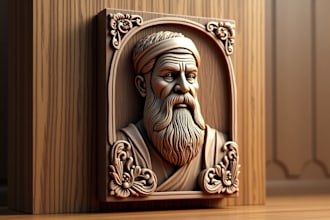 design  2d 3d bas relief model for cnc wood carving  and engraving 3d printing
