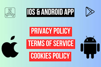 draft privacy policy and terms of service for your app