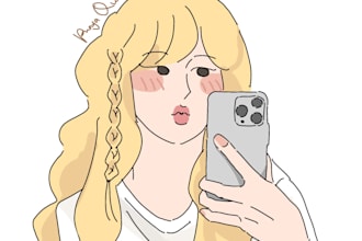 draw a minimalist art style for you, kpop idol too