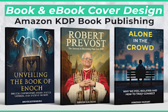 design professional, minimalist, and modern book cover for amazon KDP