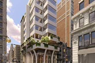 remodel 3d commercial exterior,complex avenue,retail store front,cgi parking lot