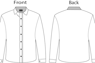 draw stylish flat sketches for your fashion design
