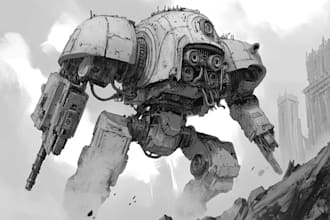create detailed warhammer illustration