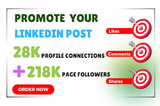 share your linkedin post to my 246k connections, followers shoutout, promotion