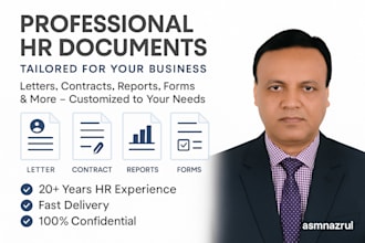 create and format professional HR letters, reports, or employee forms