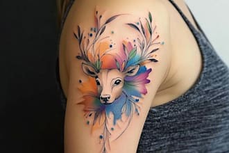 draw watercolor tattoo design