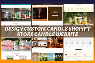 custom candle shopify store scented candle lightening spiritual candle website