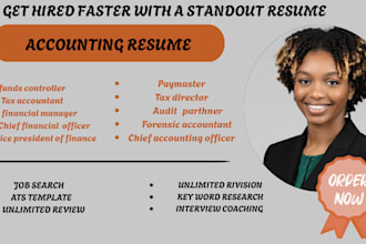 write a  professional  accounting resume  that will land you a dream job