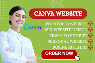 create stunning canva websites high converting canva landing pages portfolio