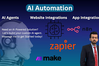 do all kind of ai automation for your business with n8n zapier make saas product