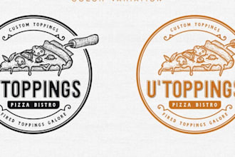 create mascot logo for food, pizza, burger, BBQ, ice cream