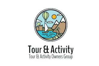design tours travel hotel resort logo