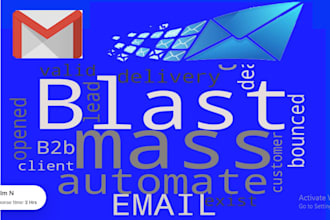 send personalized cold emails from my gmail for marketing campaign mass blast