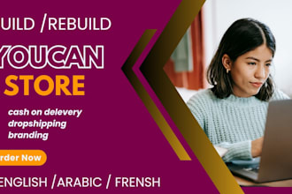 build youcan store for ecommerce, cod, and dropshipping