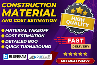 do material take off, quantity takeoff and construction cost estimation
