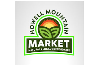 do super new logo small town country market in the mountains