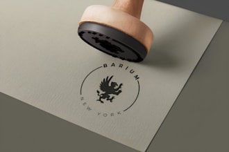 create unique seal, badge and stamp brand logo design