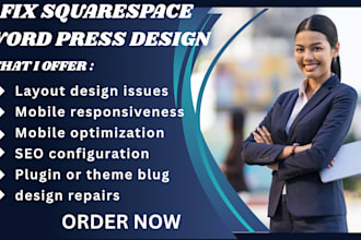 fix squarespace wordpress design layout mobile speed SEO setup plugin bugs