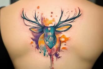 create a beautiful watercolor flowers tattoo design