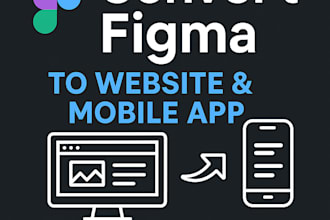 convert figma to responsive web or mobile app using react, nextjs, react native