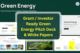 investor ready green energy pitchdeck grant ready   sustainability start up deck