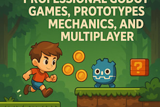develop professional 2d godot games, prototypes, mechanics, and multiplayer