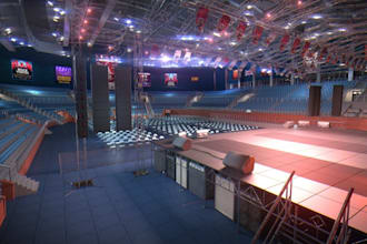 showcase 3d concert stage,podium renovatin,3d party space,perfmance stage render