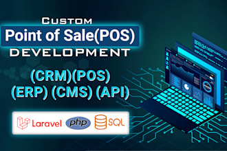 develop custom pos, erp, hrm, CRM web apps with saas support