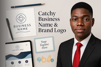 brainstorm develop product name domain name tagline branding kit for you