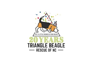 design extraordinary triangle beagle rescue logo